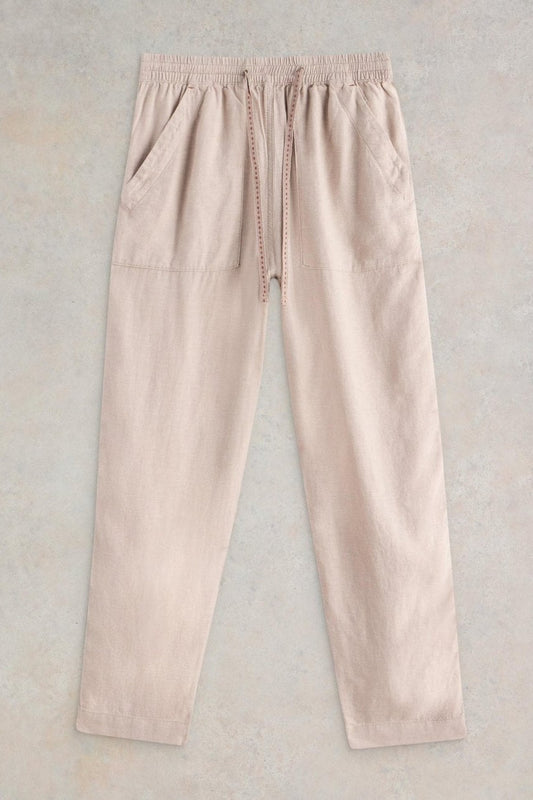 Young Ideas/Henmores - Elle Linen Blend Trouser - Blue Multi - 10/R