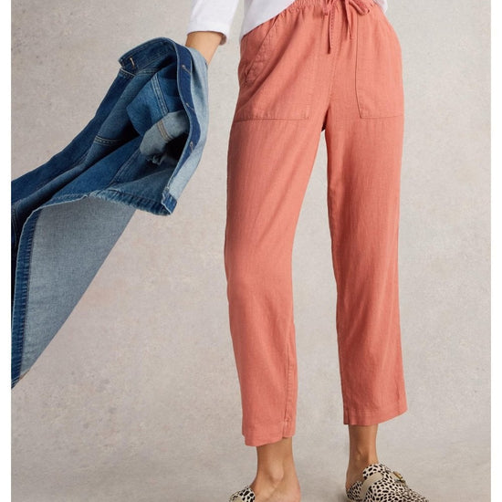 Young Ideas/Henmores - Elle Linen Blend Trouser - Blue Multi - 10/R