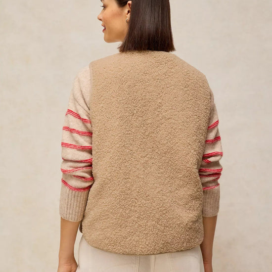 Young Ideas & Henmores -Emery Reversible Gilet -Light Natural -8