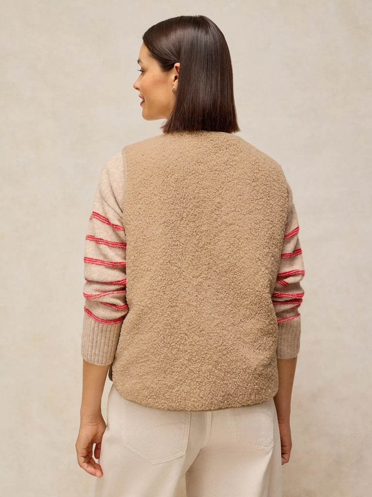 Young Ideas & Henmores -Emery Reversible Gilet -Light Natural -8