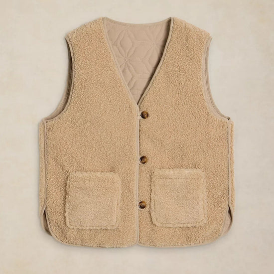Young Ideas & Henmores -Emery Reversible Gilet -Light Natural -8