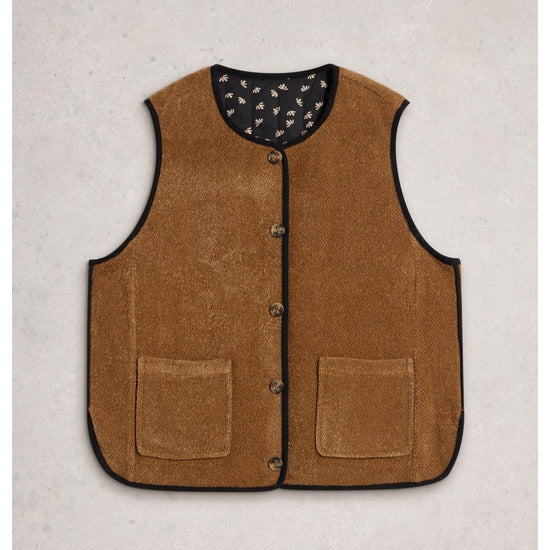 Young Ideas/Henmores - Emma Reversible Gilet - Brown/Black - 8