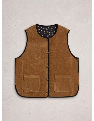 Young Ideas/Henmores - Emma Reversible Gilet - Brown/Black - 8