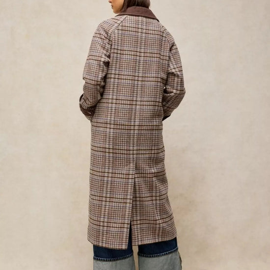 Young Ideas & Henmores -Emmeline Check Coat -Tan Multi -8