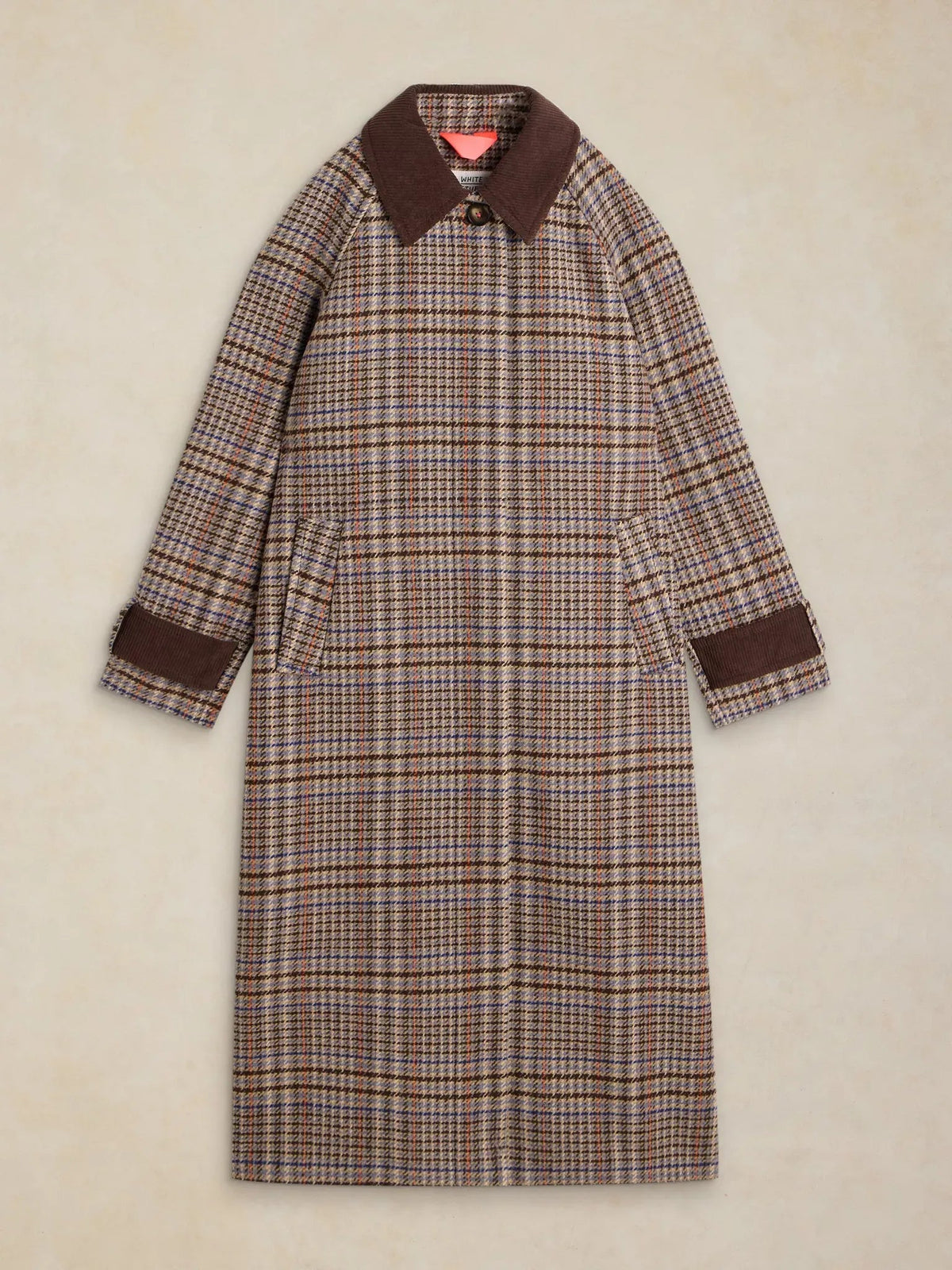 Young Ideas & Henmores -Emmeline Check Coat -Tan Multi -8