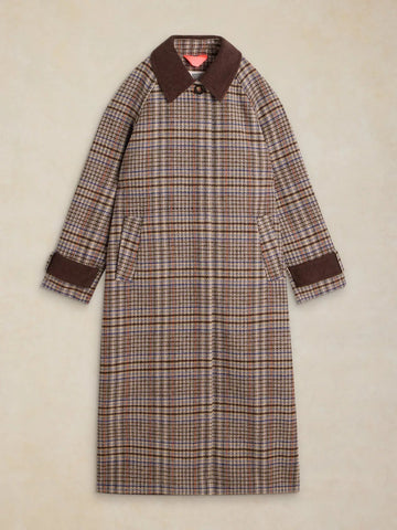 Young Ideas & Henmores -Emmeline Check Coat -Tan Multi -8
