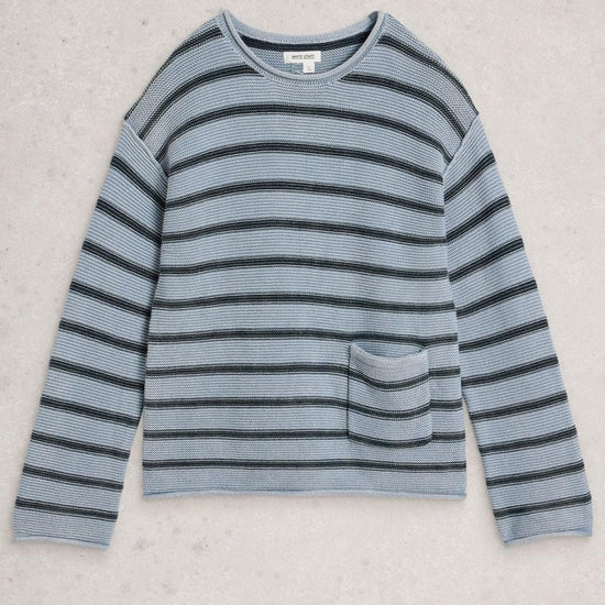 Young Ideas/Henmores - Gigi Washed Jumper - Blue Stripe - 8