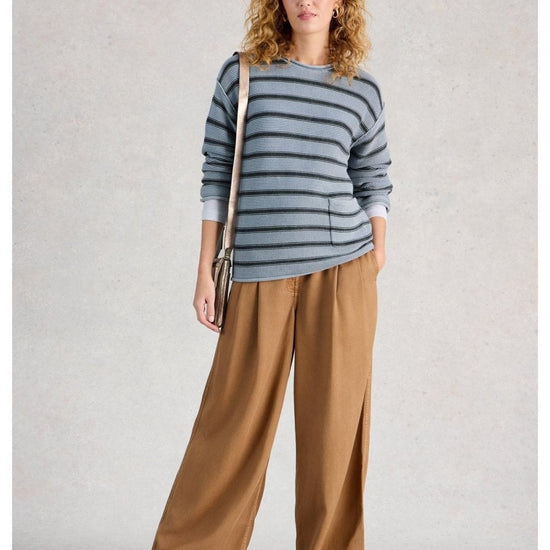 Young Ideas/Henmores - Gigi Washed Jumper - Blue Stripe - 8