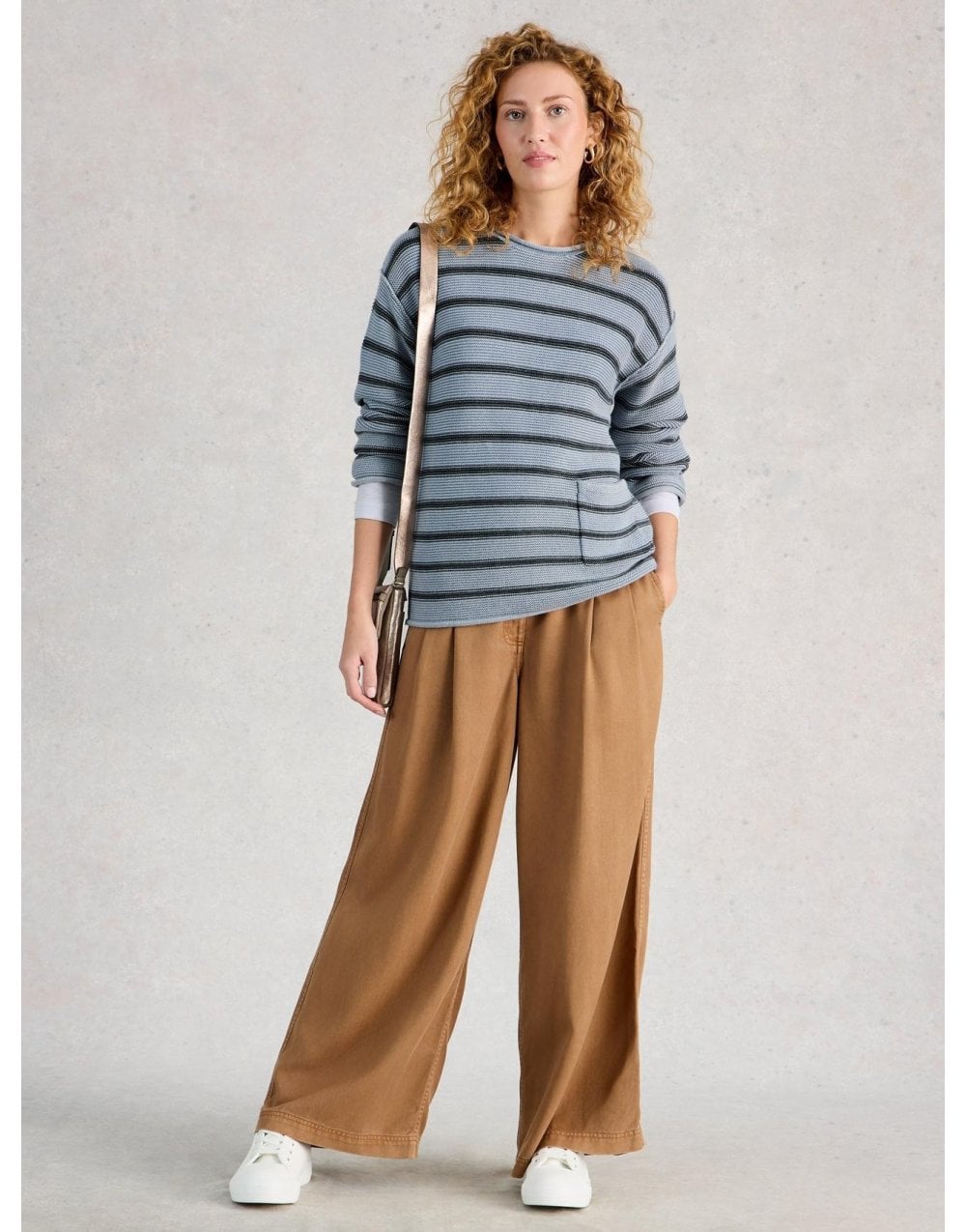 Young Ideas/Henmores - Gigi Washed Jumper - Blue Stripe - 8