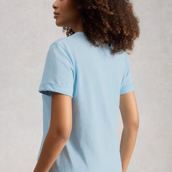 Young Ideas & Henmores - Gina Embroidered T-Shirt - Mid Blue - 8