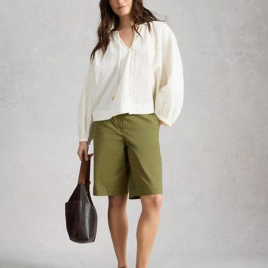 Young Ideas & Henmores - Heidi Chino Short - Khaki Green - 8