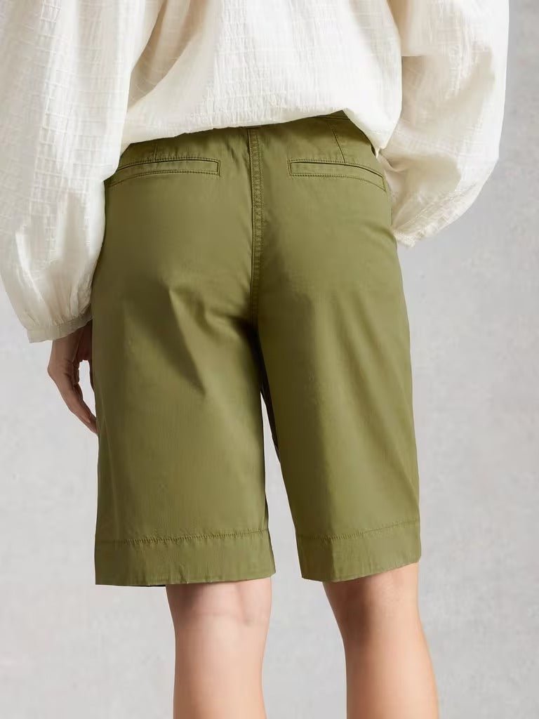 Young Ideas & Henmores - Heidi Chino Short - Khaki Green - 8