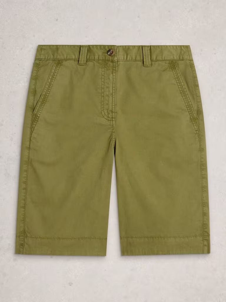 Young Ideas & Henmores - Heidi Chino Short - Khaki Green - 8