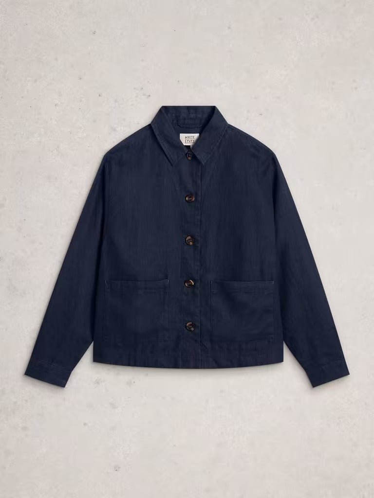 Young Ideas & Henmores - Isabel Linen Jacket - Dark Navy - 8