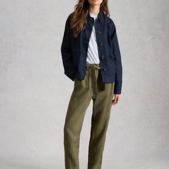 Young Ideas & Henmores - Isabel Linen Jacket - Dark Navy - 8