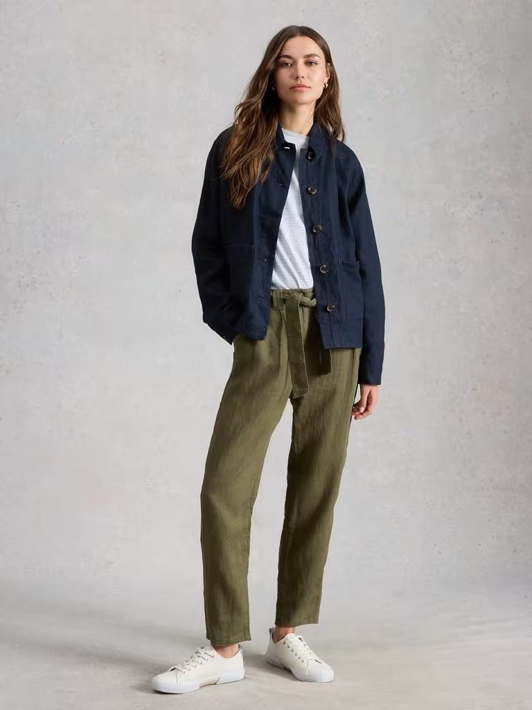 Young Ideas & Henmores - Isabel Linen Jacket - Dark Navy - 8