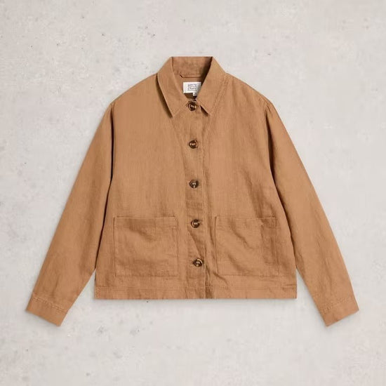 Young Ideas & Henmores - Isabel Linen Jacket - Mid Tan - 8