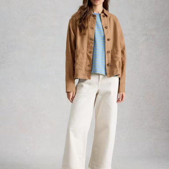 Young Ideas & Henmores - Isabel Linen Jacket - Mid Tan - 8