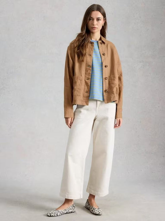 Young Ideas & Henmores - Isabel Linen Jacket - Mid Tan - 8
