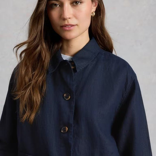 Young Ideas & Henmores - Isabel Linen Jacket - Dark Navy - 8