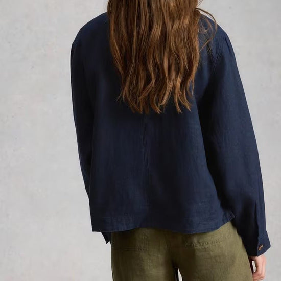 Young Ideas & Henmores - Isabel Linen Jacket - Dark Navy - 8
