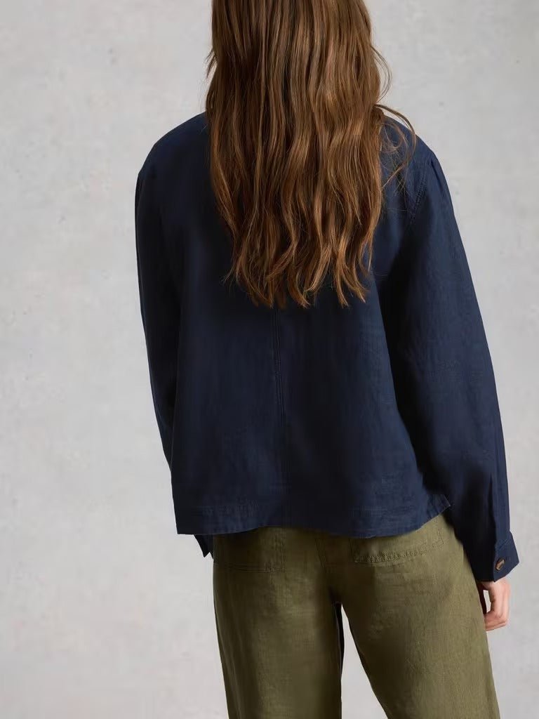Young Ideas & Henmores - Isabel Linen Jacket - Dark Navy - 8