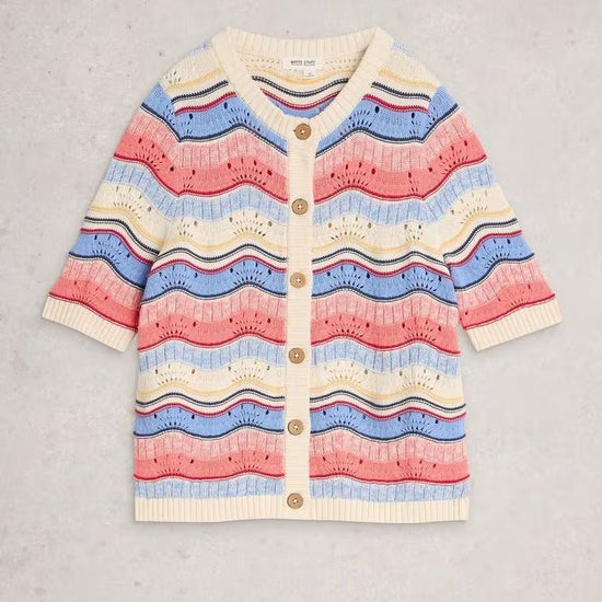 Young Ideas & Henmores - Isabella Wavy Cardi - Ivory Multi - 8