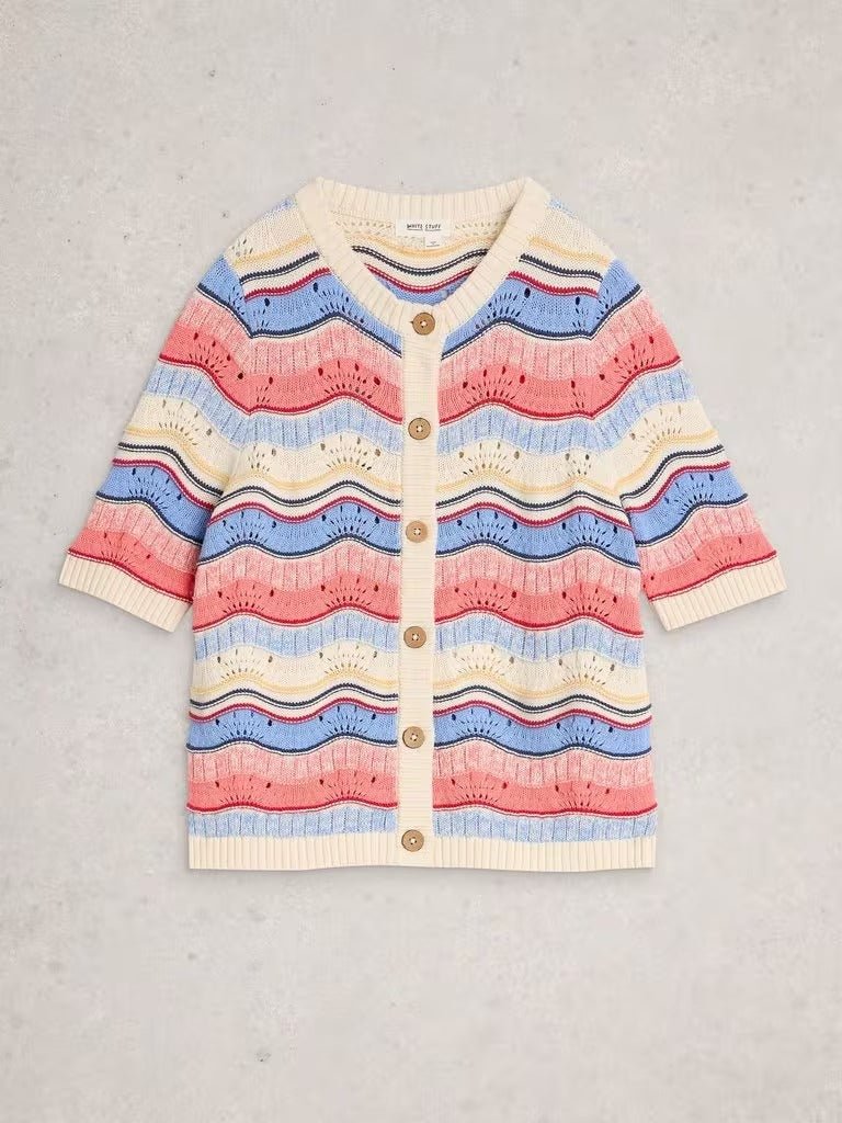 Young Ideas & Henmores - Isabella Wavy Cardi - Ivory Multi - 8