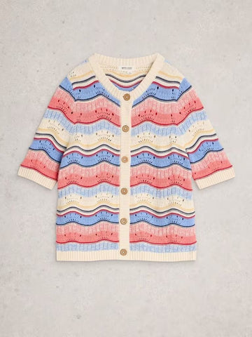Young Ideas & Henmores - Isabella Wavy Cardi - Ivory Multi - 8
