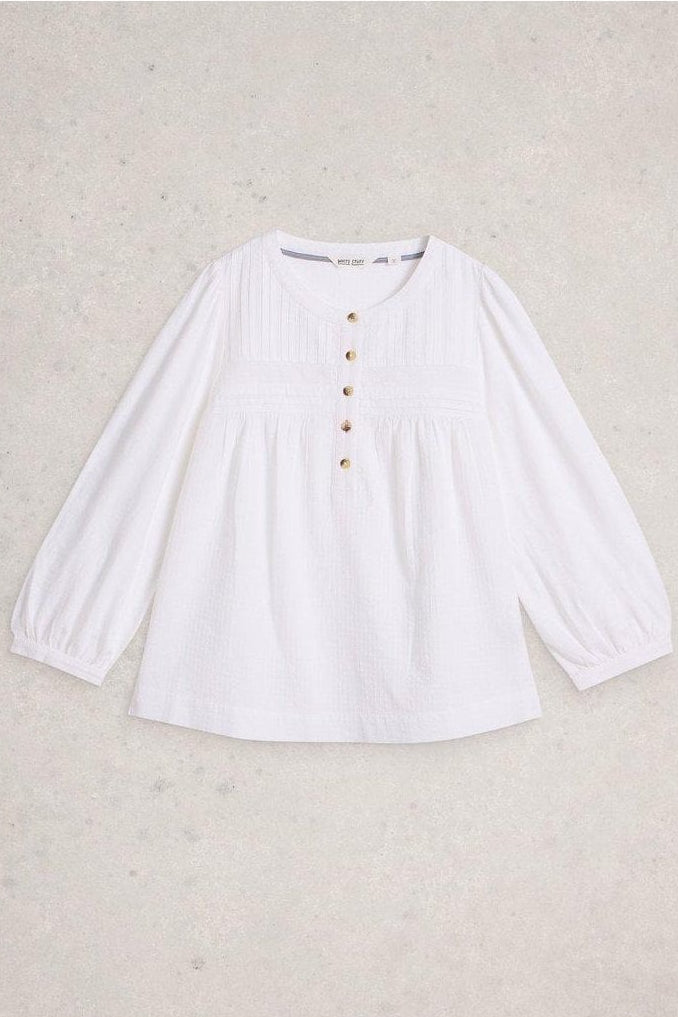 Young Ideas/Henmores - Isla 3/4 Sleeve Top - Brilliant White - 8