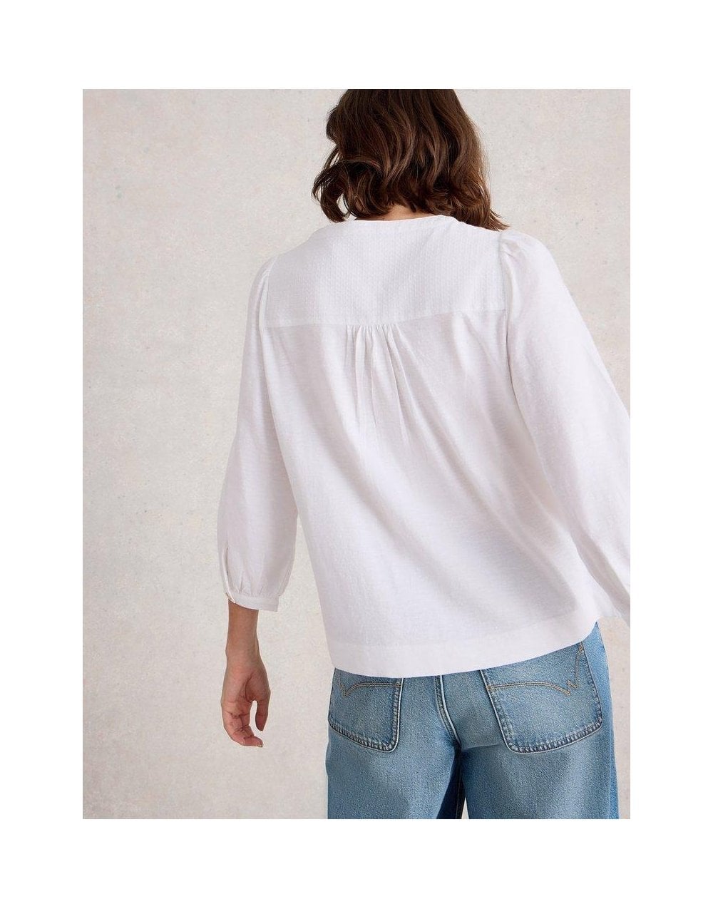 Young Ideas/Henmores - Isla 3/4 Sleeve Top - Brilliant White - 8