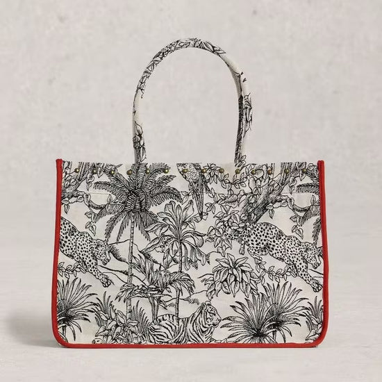 Young Ideas & Henmores - Jasmine Jacquard Tote Bag - Ivory Print - OS