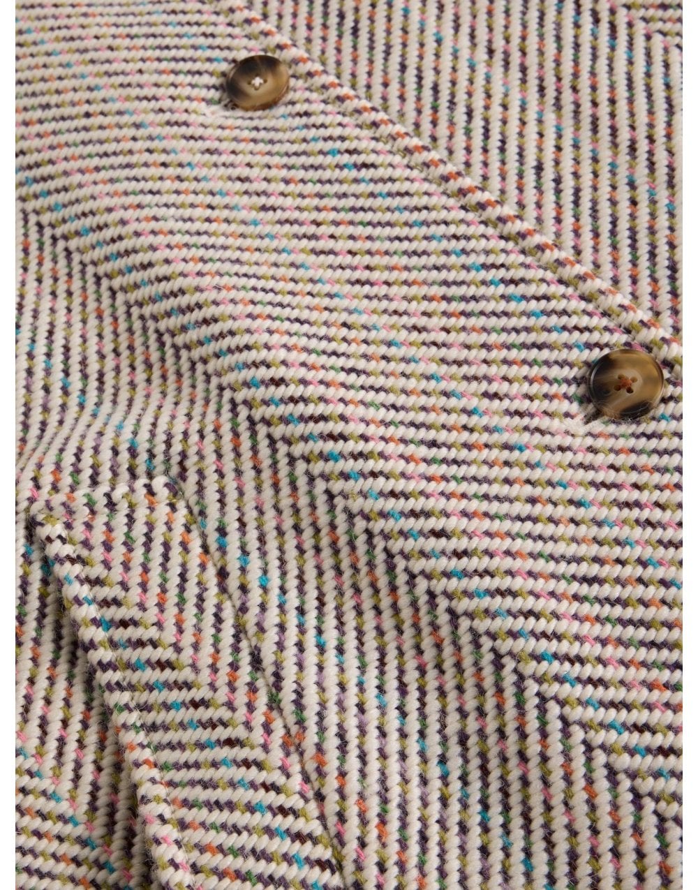 Young Ideas/Henmores - Kelsey Textured Wool Blend Coat - Ivory Multi - 8