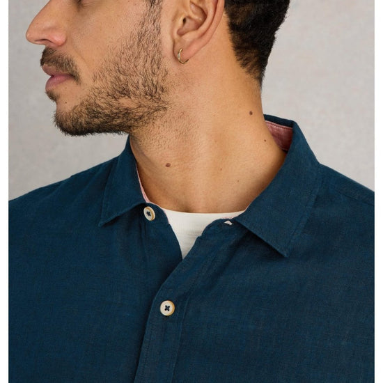 Young Ideas/Henmores - Keswick LS Linen Shirt - Brilliant White - M