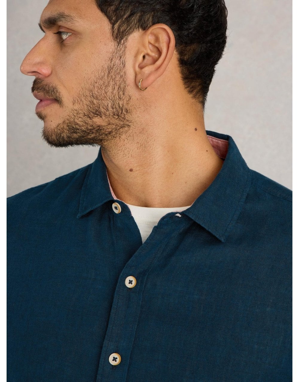 Young Ideas/Henmores - Keswick LS Linen Shirt - Brilliant White - M