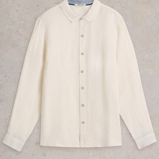Young Ideas/Henmores - Keswick LS Linen Shirt - Brilliant White - M