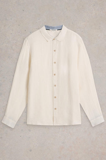 Young Ideas/Henmores - Keswick LS Linen Shirt - Brilliant White - M