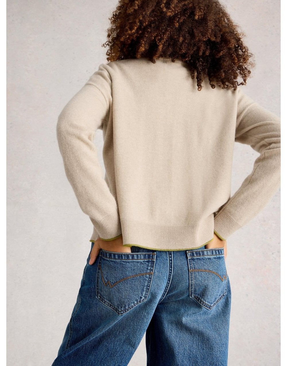 Young Ideas/Henmores - Kitty Cashmere Cardigan - Light Natural - 8