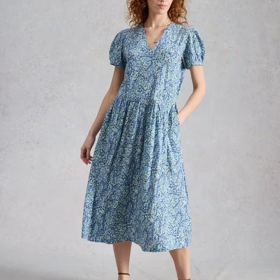 Young Ideas & Henmores - Leah Jersey Dress - Blue Multi - 8