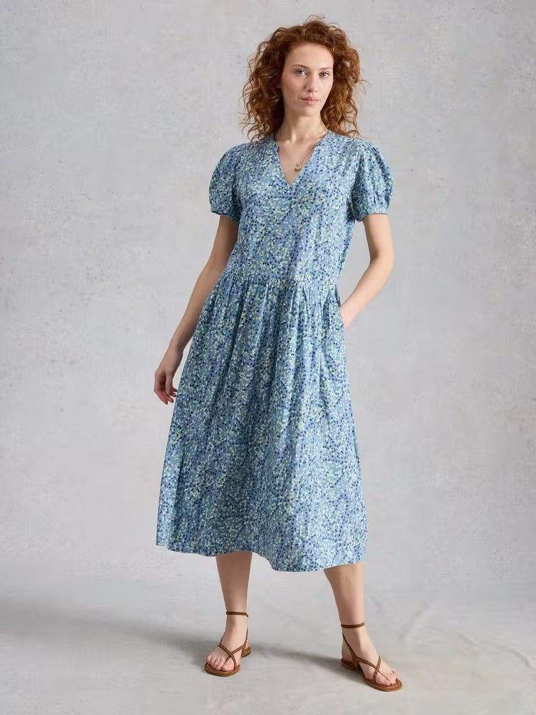 Young Ideas & Henmores - Leah Jersey Dress - Blue Multi - 8
