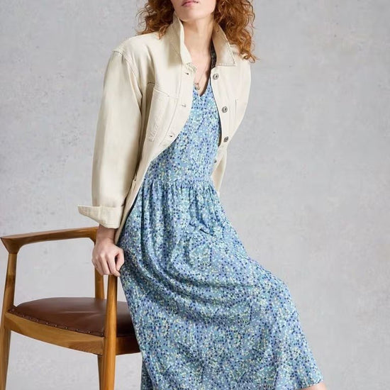 Young Ideas & Henmores - Leah Jersey Dress - Blue Multi - 8