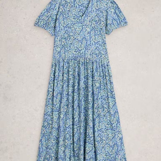 Young Ideas & Henmores - Leah Jersey Dress - Blue Multi - 8