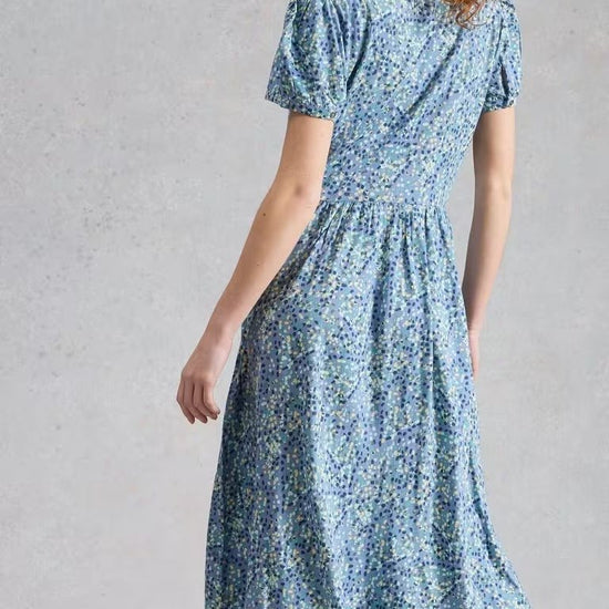 Young Ideas & Henmores - Leah Jersey Dress - Blue Multi - 8