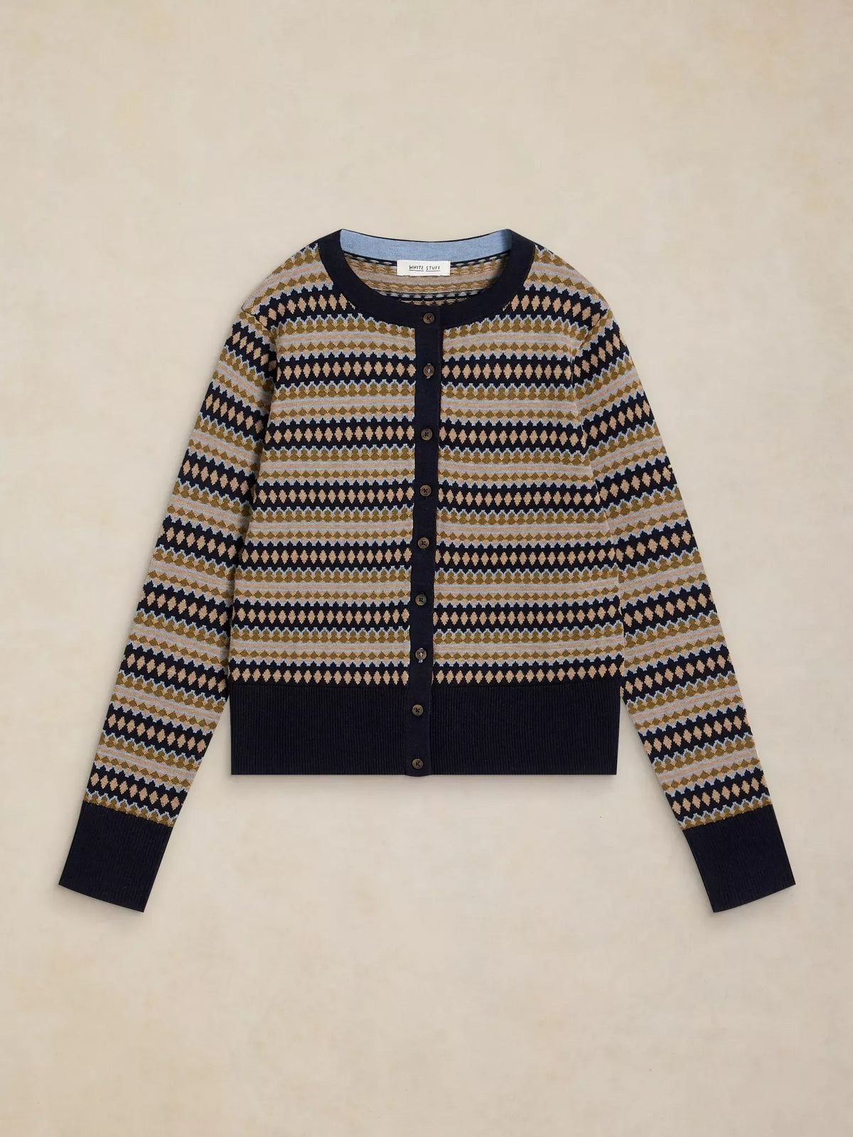 Young Ideas & Henmores -Lois Fairisle Cardi -Navy Multi -8