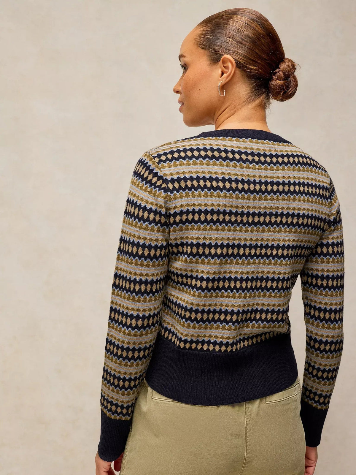 Young Ideas & Henmores -Lois Fairisle Cardi -Navy Multi -8