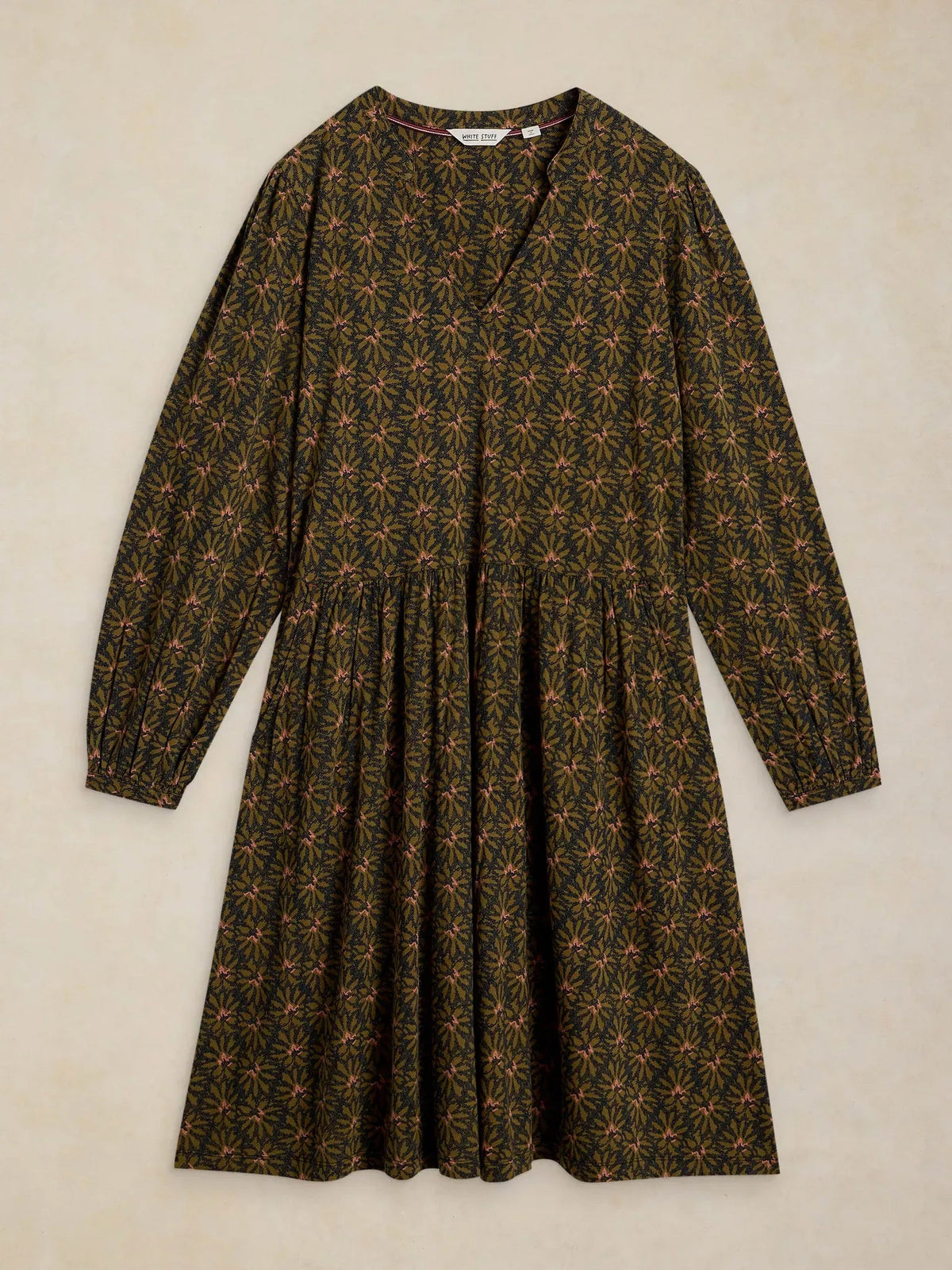 Young Ideas & Henmores -Lola Jersey Dress -Green Multi -8