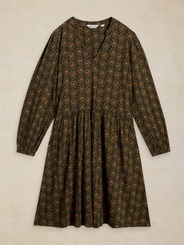 Young Ideas & Henmores -Lola Jersey Dress -Green Multi -8