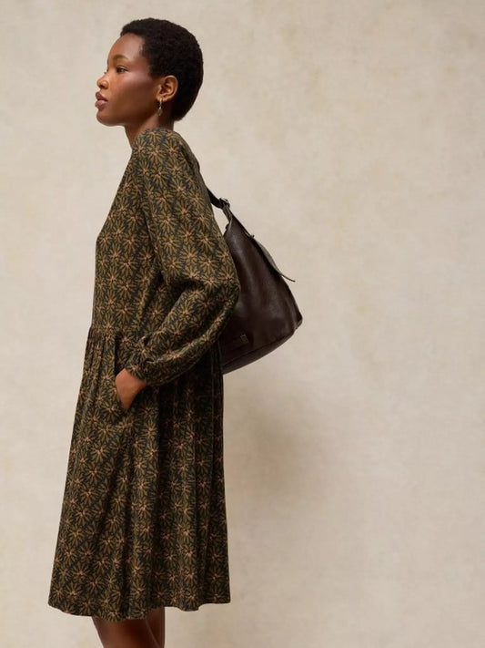 Young Ideas & Henmores -Lola Jersey Dress -Green Multi -8