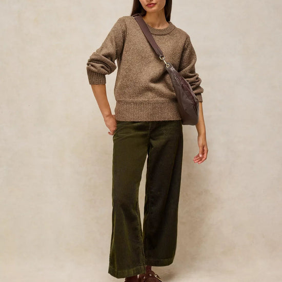 Young Ideas & Henmores -Lucie Crew Neck Jumper -Dark Natural -8