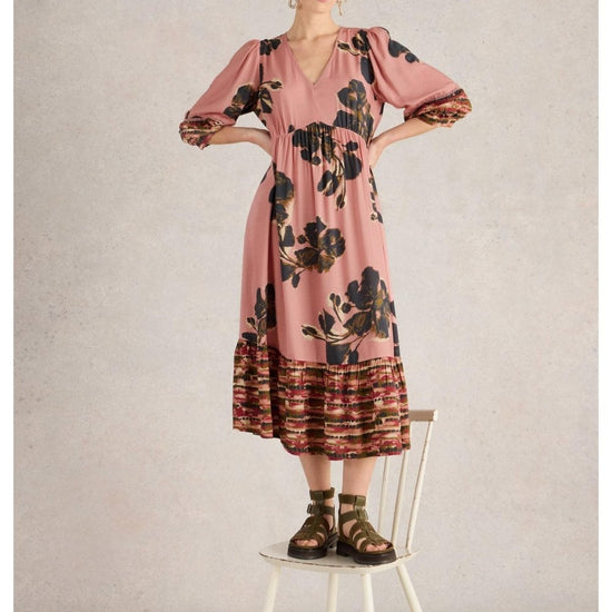 Young Ideas/Henmores - Lucy Midi Dress - Green Print - 8